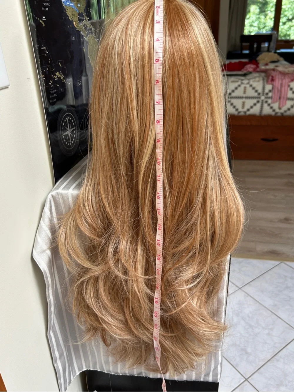 Long Layered Women’s Wig in Warm Honey Blonde - Smooth Soft Natural Waves